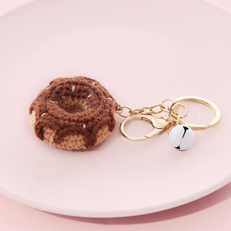 Korean Handmade Woven Yarn Ball Keychain - Creative Fruit Pendant Ornament