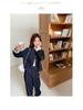Women's Plus Size Spring & Autumn Denim Suit: Round Neck Jacket & Wide Leg Pants - Unique Two-Piece Set for Young Mothers.