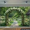 1Pcs Outdoor Garden Flower Arch Wooden Decoration Background Backdrop For Photo Studio Photo Booth Party