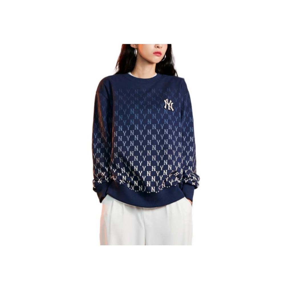 New MLB Base Logo Sweatshirts Unisex Navy 3AMTM1024-50NYD