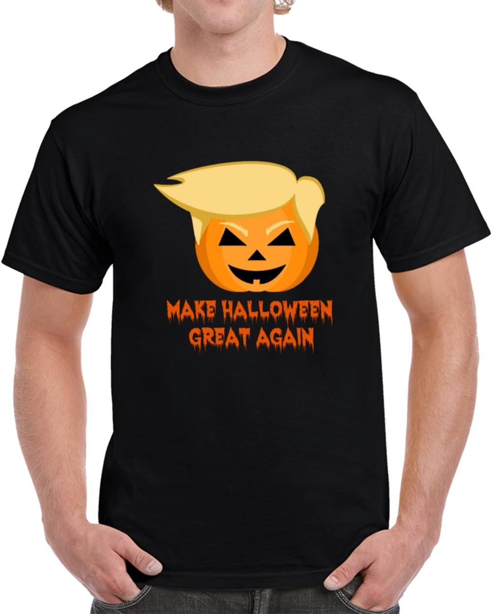 Make Halloween Great Again T-Shirt Unisex Novelty Funny Trump Holiday TShirt S