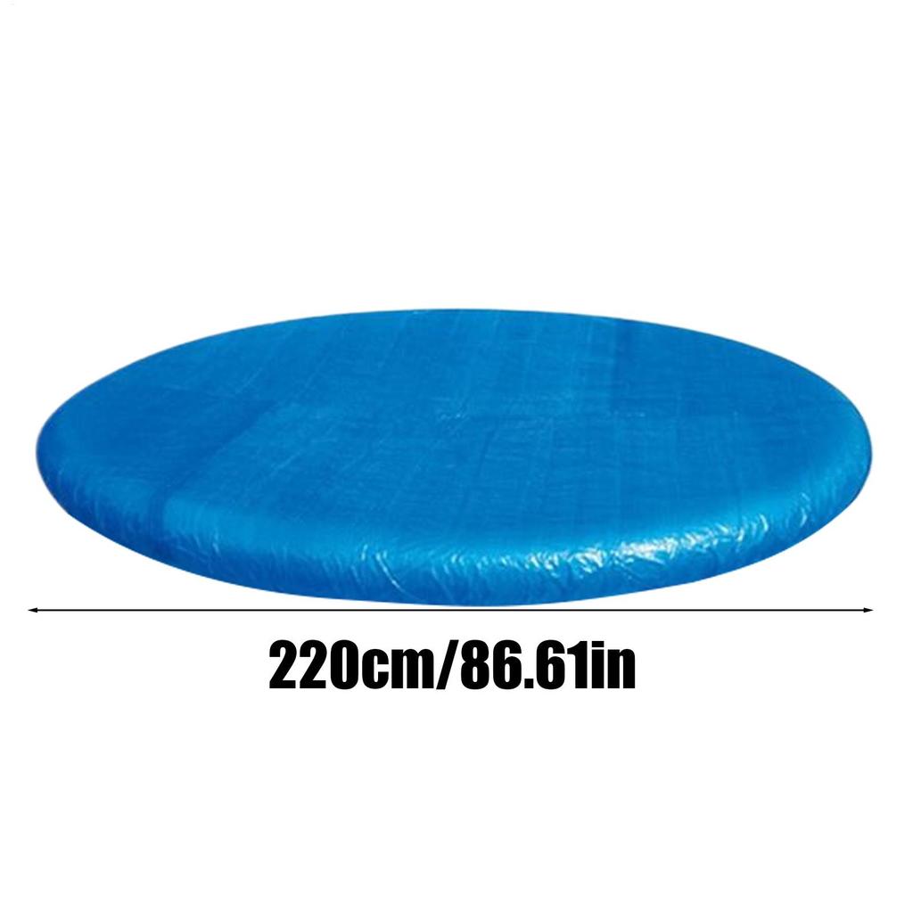 Round Pool Cover Swimming Pool Cover Protector Dustproof Hot Tub Protective Lid With Drawstring for Outdoor Yard Backyard