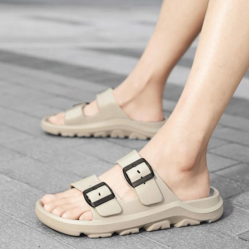 Fashion Sabot Sandals Man Beach House Indoor Soft Walk Shoes Around Home Low Price Pvc Adult Trend 2025 Elegant Casual Slippers for Men