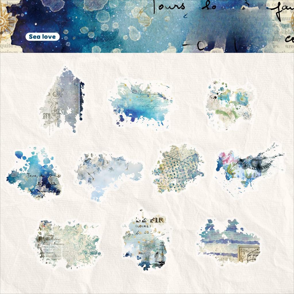 20pcs Washi Paper Scrapbook Stickers Journaling Supplies for Daily Planner Junk Journaling Card Making Decoration Stickers