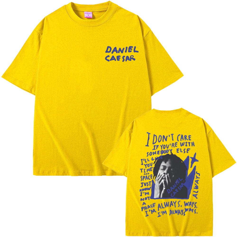 Daniel Caesar Never Enough Always Grafiskt tryck T-shirt Män Kvinnor Hip Hop Mode Oversize T-shirts Manlig Casual Bomulls T-shirt