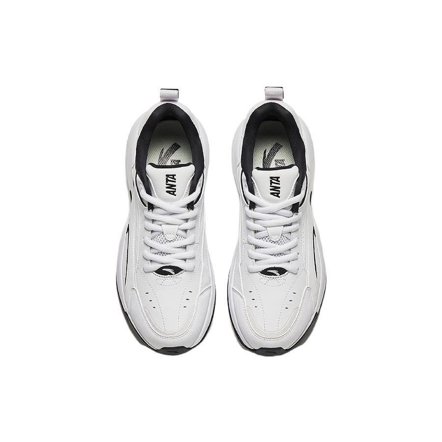 Anta ACE Textile, Synthetic Leather Cushioning Low top Chunky Sneakers Women's White Black 922338802-10