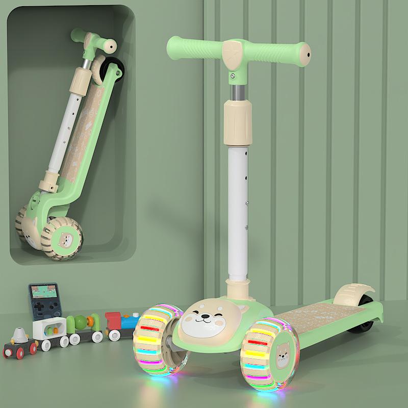 Hulajnoga dziecięca, Hulajnoga składana ślizgowa trzy w jednym dla chłopców i dziewczynek