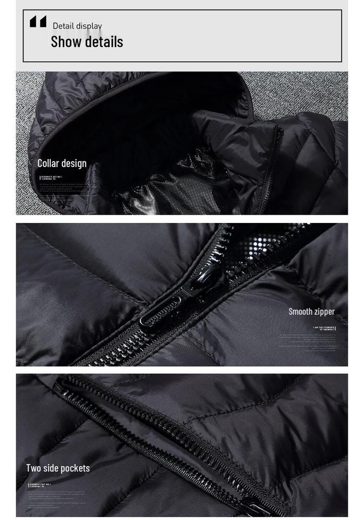 2025 Men's USB Electric Heated Jacket: Winter Warm, Lightweight, Thin Heating, Constant Temperature, Cotton.
