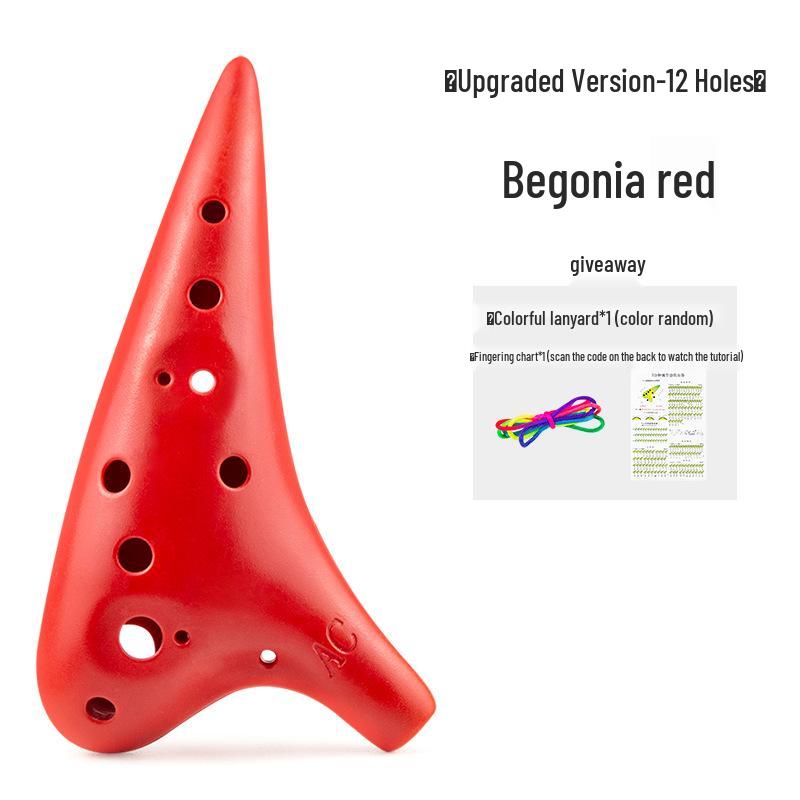 Golden Cicada 12-Hole Resin Alto Ocarina: Beginner-Friendly, Drop-Resistant Musical Instrument for Children and Professionals