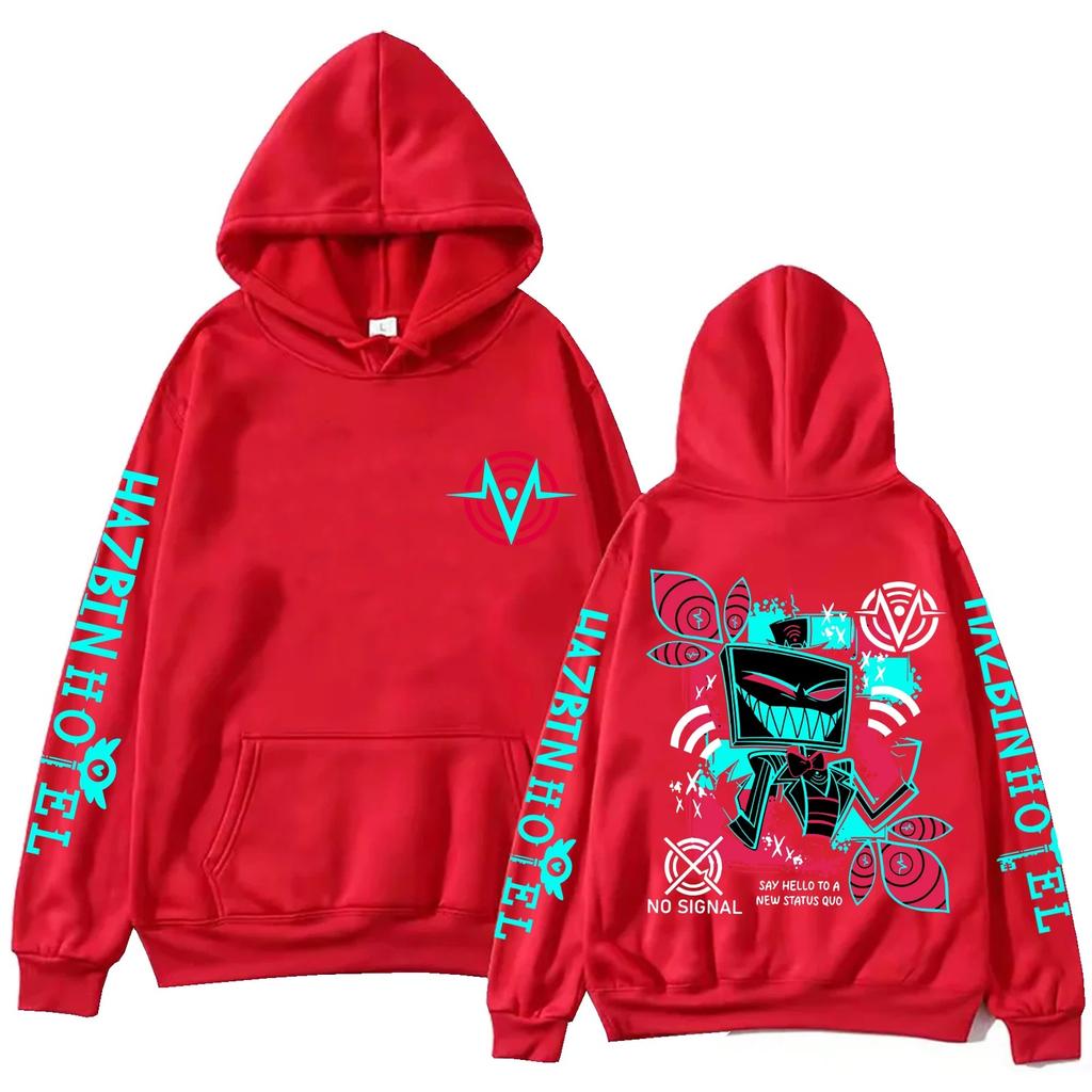Sudadera con Capucha Estampada de Vox del Hotel Hazbin para Hombre y Mujer Harajuku Pullover Tops Sudadera