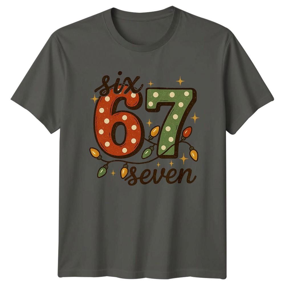 Six 67 Seven 67th Birthday Vintage Numbers Unisexs Unisexs Graphic Tee S