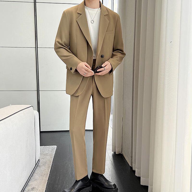 Hengyuanxiang Men's Trendy Loose Fit Blazer