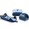 Misty Blue Velvet Jewelry Box: Double Opening for Rings, Earrings, Necklaces, Bracelets, Bangles, Rosaries, and Jewelry Pouch.