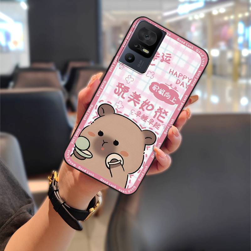 Couple Cartoon Phone Case For TCL 40SE/T610K Dirt-resistant Phone Pouch Cute Protective Anti-knock Anti-dust Silicone