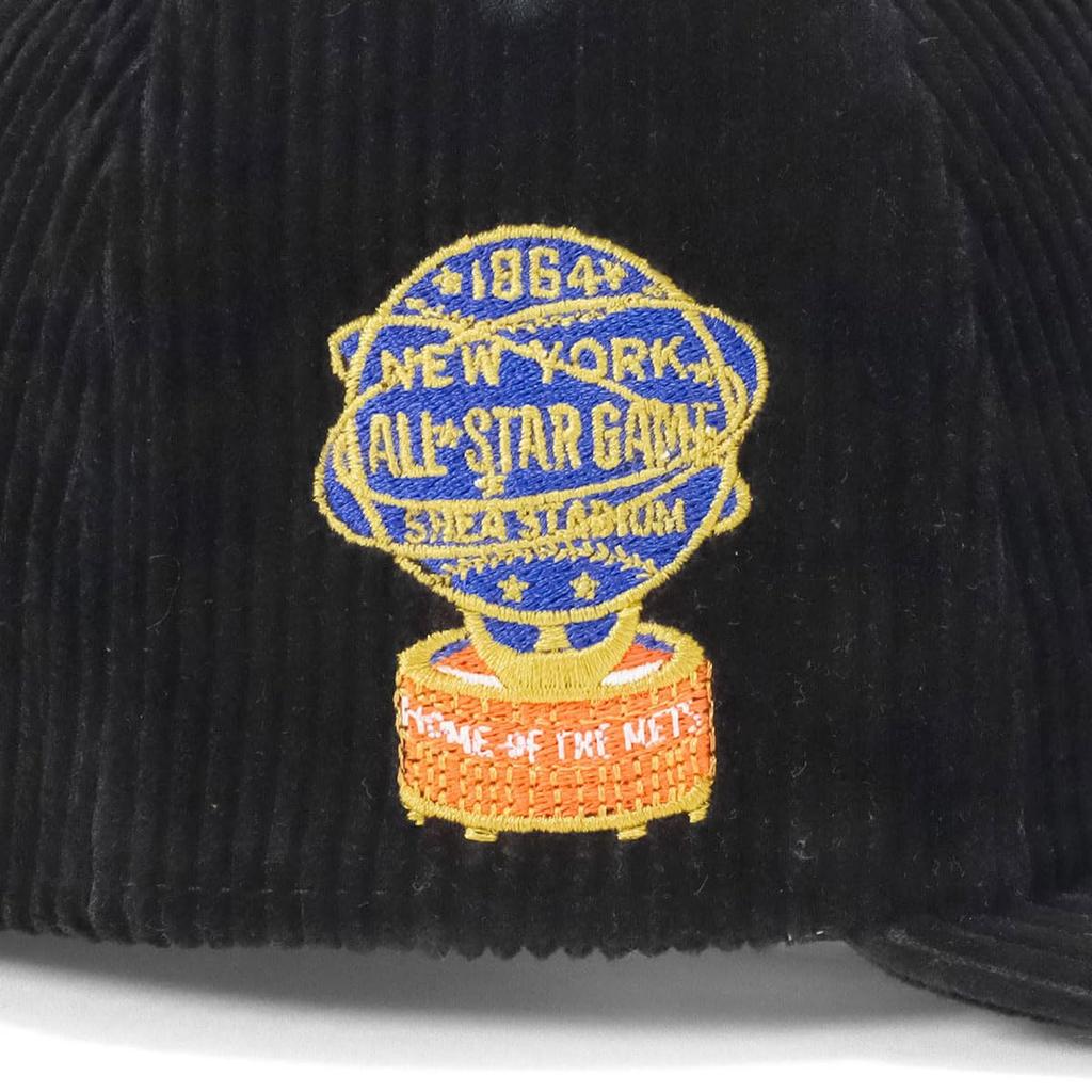 New Era LP 59FIFTY Cap MLB New York Mets NYM Black Corduroy Side Exclusive to and This BB cap features a side patch and UV protection for everyday A