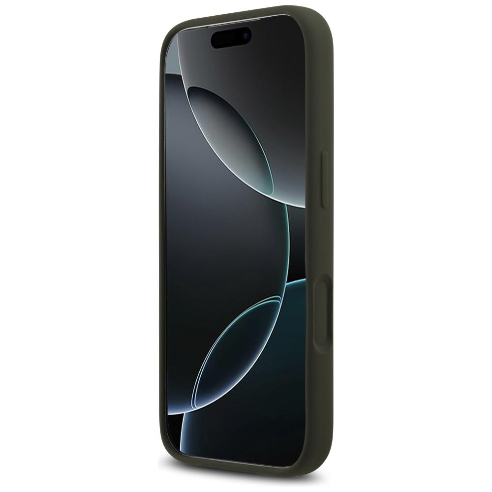Guess Silikon Big 4G Script Hülle für iPhone 17 Pro Max Khaki