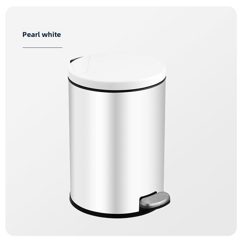 Stainless Steel Garbage Bin Household Foot Pedal Rubbish Storage Basket Kitchen Bathroom Large Capacity Trash Can