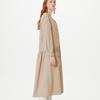 The Studio K Square Neck Double Button Dress (Beige)