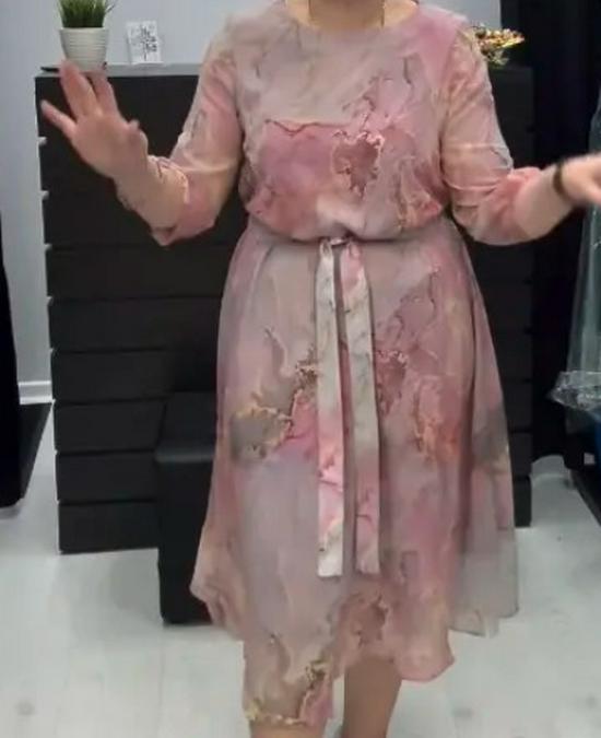 Elegant Ethnic Style Summer Dress for Middle-Aged Women