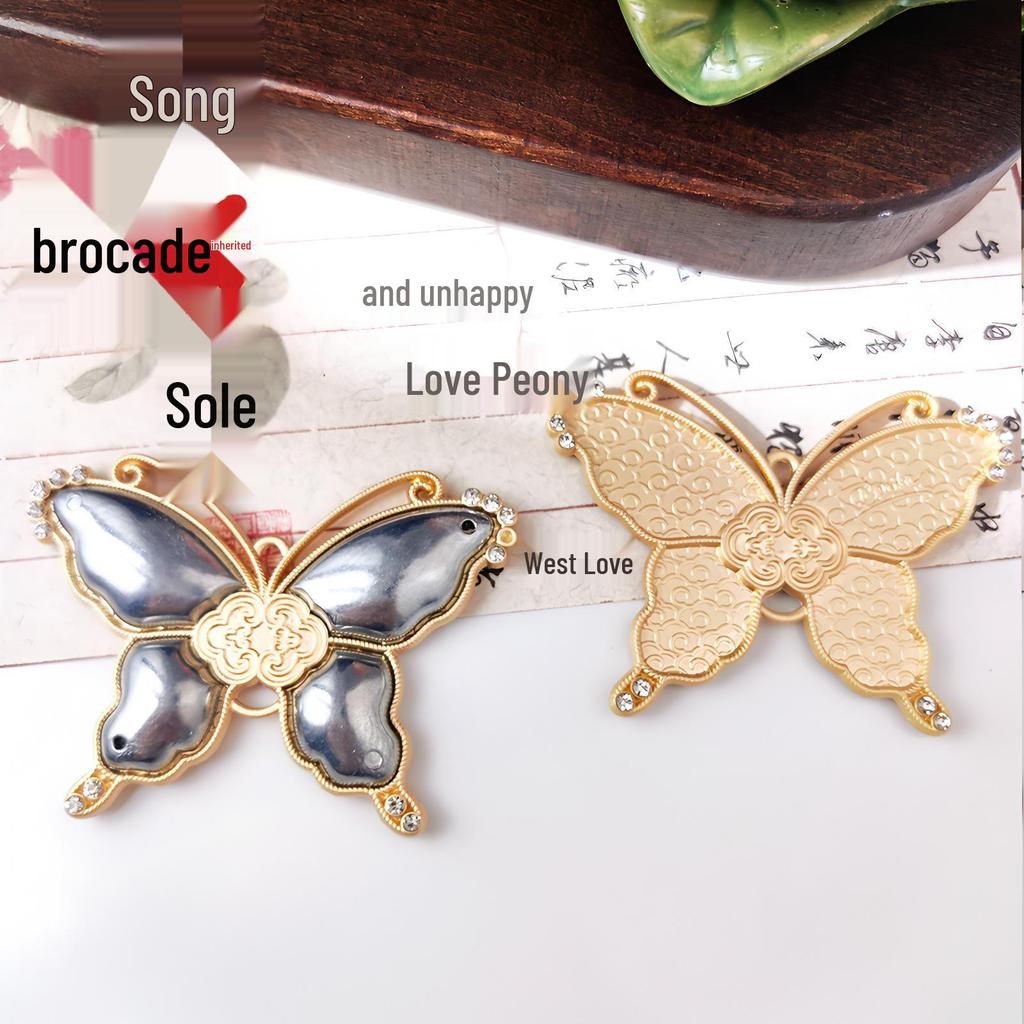 Handcrafted Gourd Pendant with Butterfly Clasp and Tassel