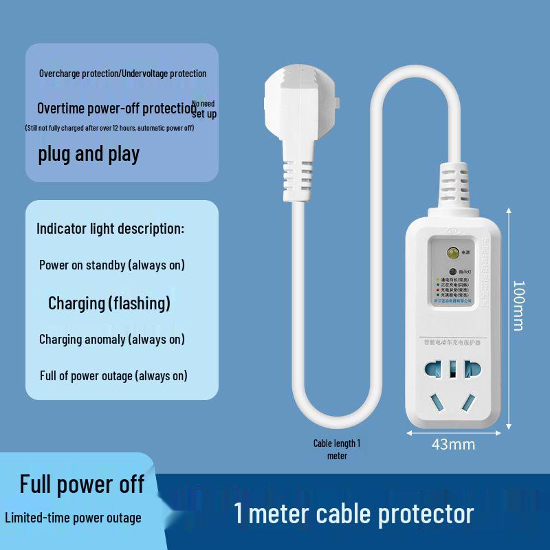 Electric Vehicle Charging Power-off Protector Timer Extension Cord