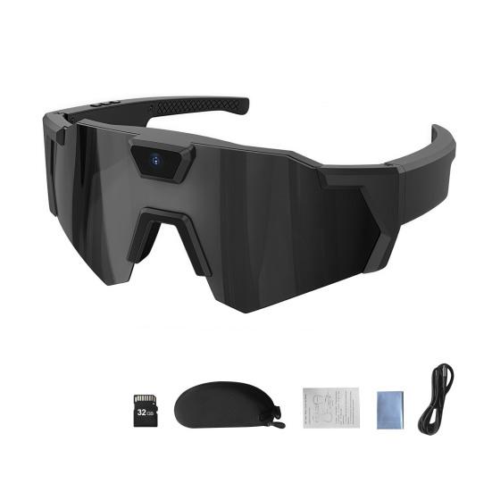 POV Glasses with Memory Card 4K Smart Baseball Sunglasses with Camera Photos Audios Videos Recording Lightweight Men Women Camera Wearable Eyewear