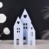 3pcs Heart Shape House Silicone Mold DIY Handmade Houses Plaster Casting Molds Concrete Resin Craft Gift Making Tools Home Decor