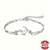 Pure Silver Women's Fashion Bracelet Gentle and Luxurious Moon Bracelet The First Choice for Gift Giving