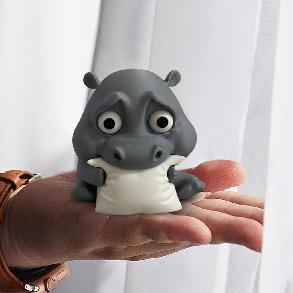 Halloween Ornament Biting Pillow Hippopotamus Toy Ornament