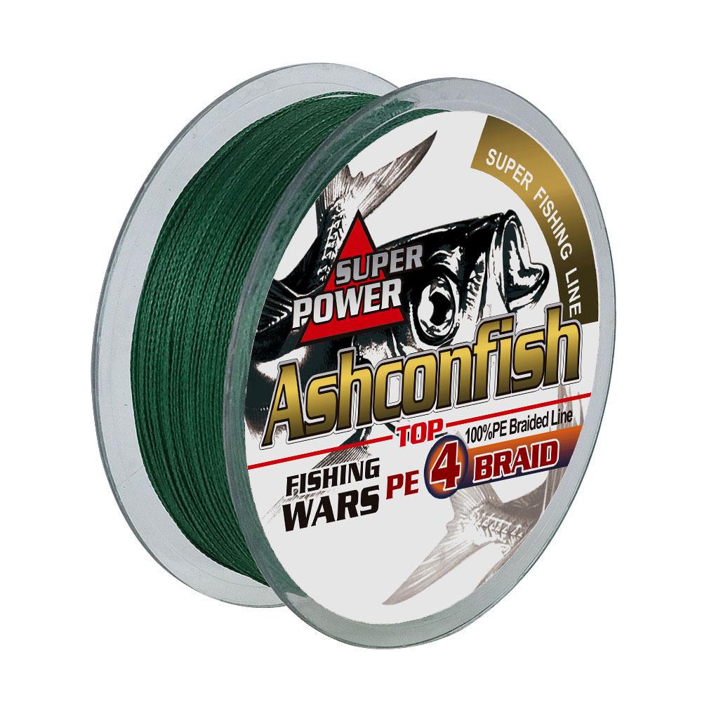 Dyneema 4-fach geflochtene PE-Angelschnur, 300m - Ideal für Meeres-, Fels- und Spinnrollenangeln.