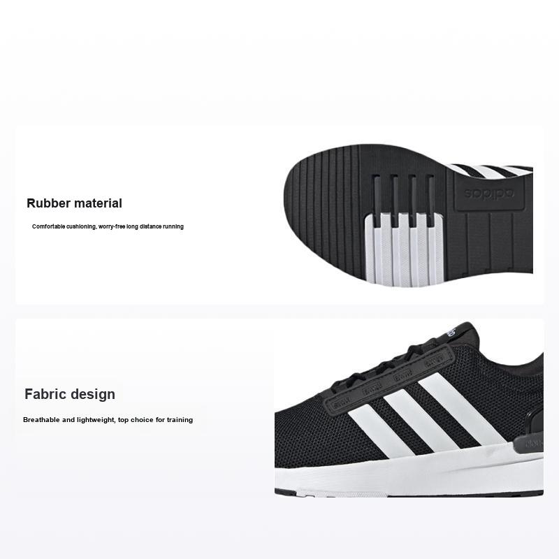 Adidas Racer TR21 Черно-белые мужские кроссовки Core-Black Cloud-White GZ8184 43⅓