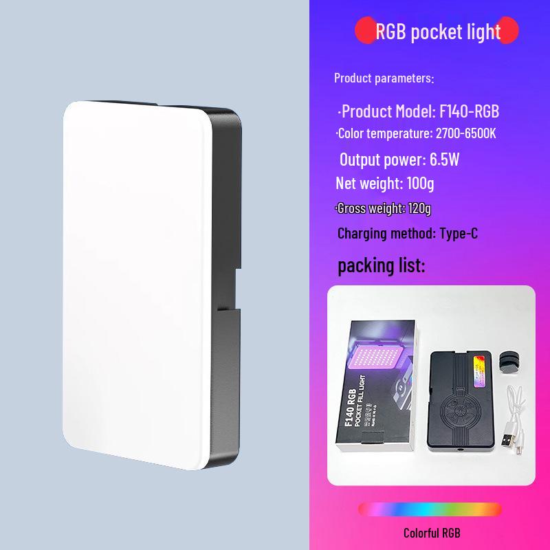 Portable RGB Pocket Fill Light for Photography