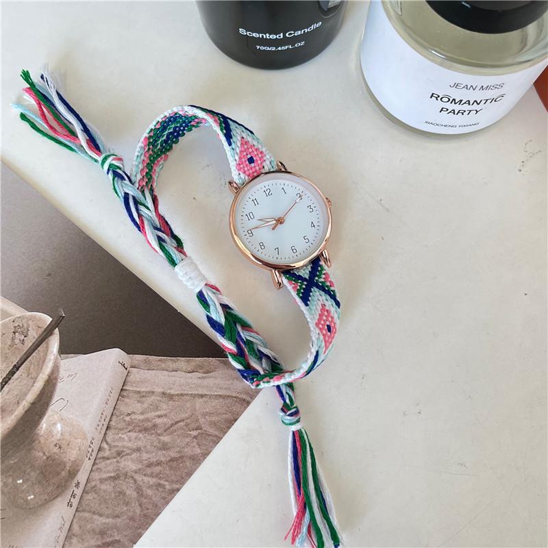 

Женские трикотажные часы в стиле «элегантный диск» Женские изысканные часы в стиле «богем» Подарок на день рождения No