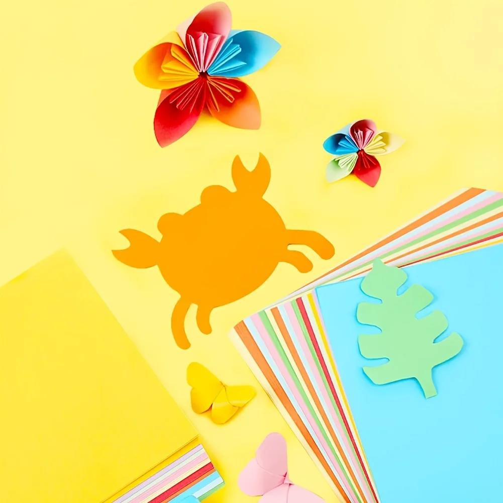 100pcs Premium A4 Color Paper 10 Vibrant Shades Printing Origami Craft Paper Office School Project Home Creativity Origami Paper