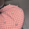 Retro Wool Beret for Women Pearl Beanie Caps Luxury Painter Hat  Girls