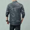 Spring and Autumn Camouflage Long Sleeved Pure Cotton Workwear Shirt for Men, Dual Pocket Versatile Casual Military Youth Outdoor Shirt