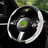 "Ultra-Thin Nappa Perforated Clip-On Steering Wheel Cover: Warm in Winter, Cool in Summer, Non-Slip Design"