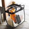 1/2pcs PVC Makeup Storage Bag Portable Large Capacity Waterproof Clear Tote Shoulder Bag with Zipper for Travel Washing Shopping