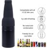 HEEPDD 3-in-1 Stainless Steel Insulated Can Cooler & Bottle Holder with Bottle Opener, Black, 12 Oz