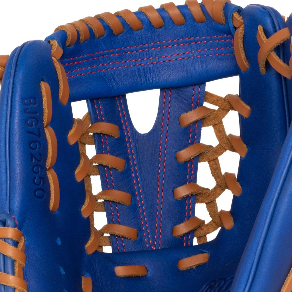 ZETT Youth Softball Ground Royal Blue x Oak Size L heights BJG762650 Glove, Hero, All-Around, Right-Handed Throw, Brown, (For 140-155cm),