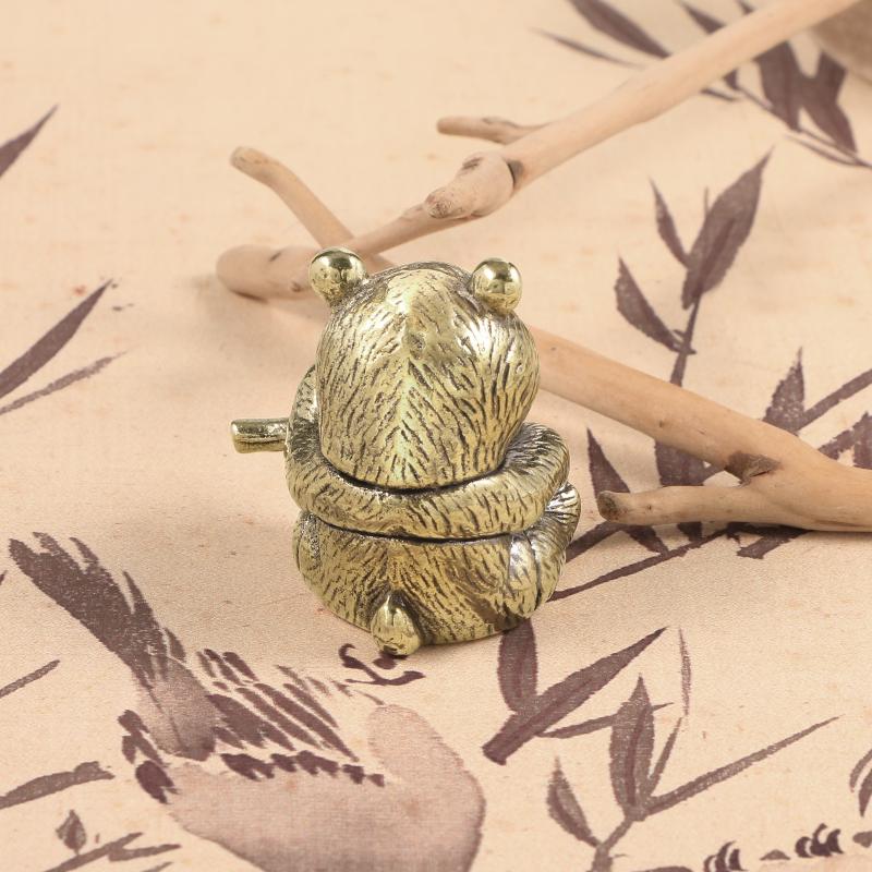1/2Pcs Brass Panda Statue Tea Pet & Desktop Ornament Panda Figurine Collectible Gift Home Office Decor Copper Crafts
