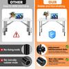 4Pack Folding Table Leg Extensions, Metal Folding Table Leg Extenders, Heavy Duty 2 Levels/Heights Steel Folding Table Leg Supports, Table Leg