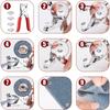 100 pezzi/set, set di strumenti per pinze, bottoni per cucire in metallo, bottoni automatici a bottone cavo/solido per l'installazione di borse per vestiti