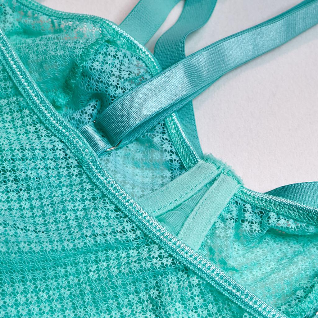 New Fashion Lace Bodysuit Slim Fitting Steel Ring Lingerie Sets