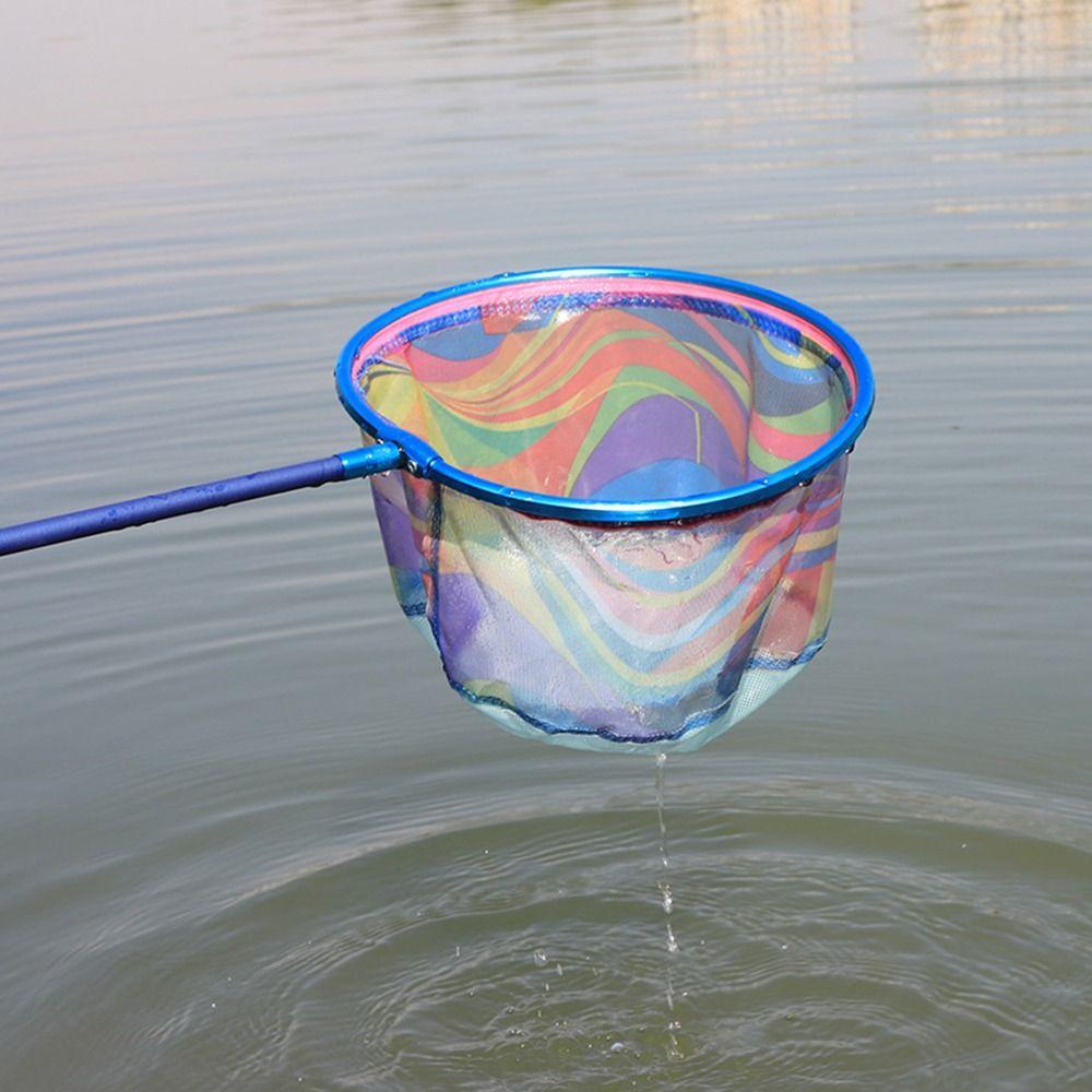 Portable Pocket Fish Dip Net Aluminium Zinc Zinc Alloy Telescopic Pole Net Head Butterfly Nets Insect