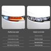 09-13 Kia Forte LED Projector Headlight Assembly with Daytime Running Lights & Flowing Turn Signals