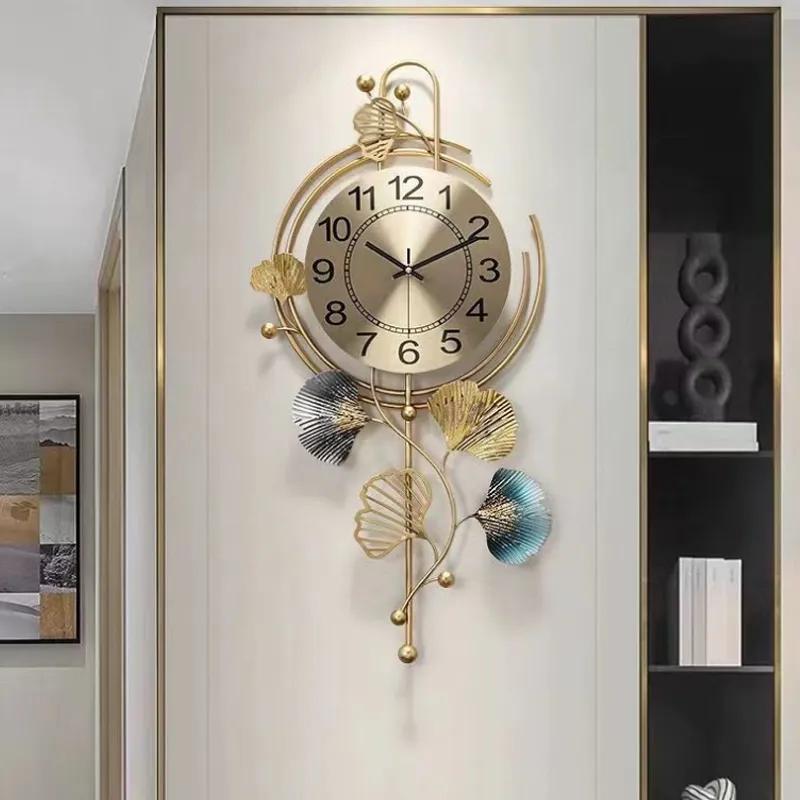 Light Luxury Decoration Clock Living Room Dining Room Home Wall Clock Creative Clock Silent Wall Clock Home Decoration Ya1016