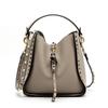 Senior Luxury Women's Single Shoulder Crossbody Bag Leather Lychee Rivet Fashion Senior Leisure Hot Bucket Bag Handbag