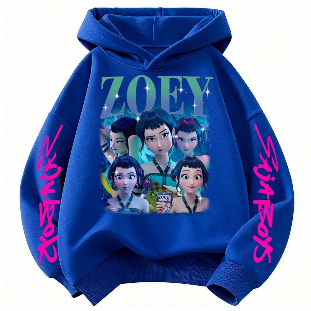 Zoey Huntrix Kpop Vânător de Demoni Merch Hanorac pentru Copii Pulover Topuri Harajuku Hanorac pentru Fete Cadou pentru Fani