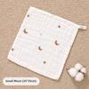 2PCS Embroidery Design Burp Cloth Small Square Newborn Bib Absorbent Baby Saliva Towels  For Toddler